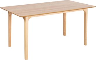 Beliani Beliani - Mesa De Comedor Y Cocina De Dise&ntilde;o Moderno 160 X 90 Cm Madera De Fresno Claro Delmas