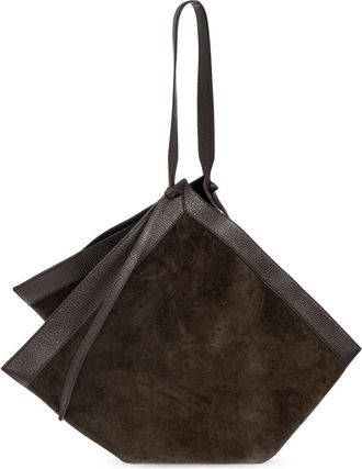Yuzefi Grote Wonton Tas - Dames - Shoppers - Bruin - ONE Size - Leer - Tassen