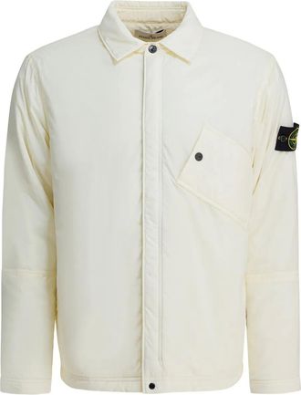 Stone Island pocket-patch overshirt - White