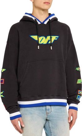 Off-white Multi-Patch Hoodie In Black