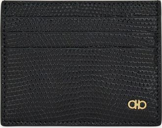 Ferragamo Men Gancini credit card holder Black