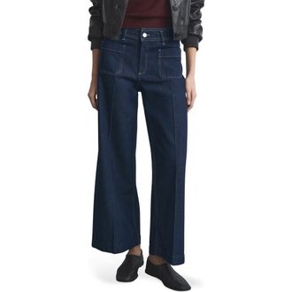 Mango Wide Leg Jeans in Open Blue at Nordstrom, Size 14