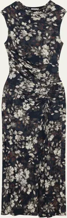 SIMKHAI Acacia Draped Jersey Midi Dress