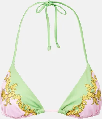Versace Printed bikini top