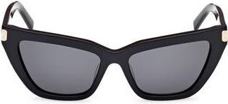 MCM 54mm Cat Eye Sunglasses in Shiny Black /Smoke at Nordstrom Rack