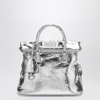 Maison Margiela 5 Ac Classique Mini-Tasche in Metallic-Silber