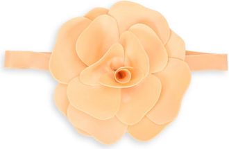 Philosophy di Lorenzo Serafini Halsketting met bloem - Dames - Kettingen - Roze - ONE Size - Leer - Accessoires