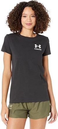 Under Armour New Freedom Flag T-Shirt Womens Clothing Black/White : LG (US 12-14), Cotton