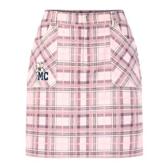 Marc Cain Falda de pana con cuadros y bordado - Skirts - Mujer - Rosa - L