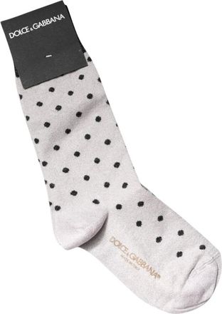 Dolce & Gabbana Calcetines de Viscosa El&aacute;stica con Puntos - Accessories - Mujer - Gris - ONE SIZE