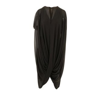 Maison Margiela Midi Dresses, female, Black, Size: 2XS Asymmetric Dress with Draping