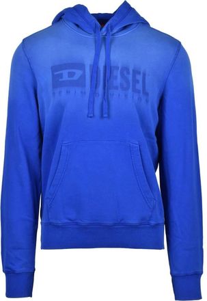 Diesel Hooded Sweatshirt - Heren - Hoodies - Blauw - M - Katoen - Hoodies & sweatvesten