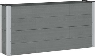 vidaXL Arriate Elevado Gris 150 X 30 X 72 Cm Wpc Y Aluminio Vidaxl