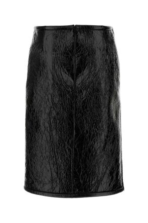 Gucci Womens Black Leather Skirt Nero Gonne