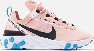 Nike Womens React Element 55 Sneakers In Coral Stardust