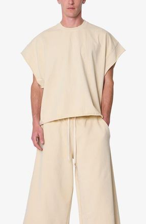 mnml Distressed Cutoff T-Shirt in Off White at Nordstrom, Size Xx-Large