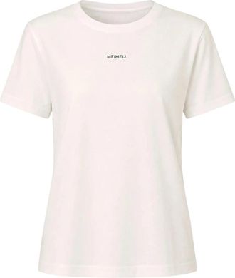 Meimeij T-shirt met ronde hals - Dames - T-shirts - Wit - XS - Katoen - Tops