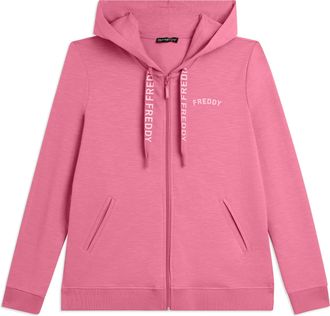 Freddy Felpa Cappuccio e Zip in Tessuto Fiammato e Coulisse FREDDY