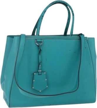 Fendi Pre-owned Vintage Leren Handtas - Dames - Vintage Handtas - Blauw - ONE Size - Leer - Vintage