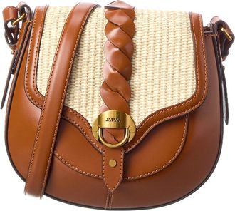 Isabel Marant Raffia & Leather Crossbody