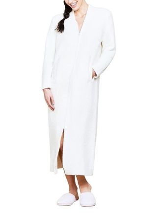 Barefoot Dreams CozyChic Front Zip Robe in Cream at Nordstrom, Size Xx-Small