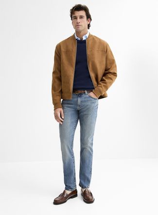 Polo Ralph Lauren Mens The Varick faded-blue jean Straight, slim fit