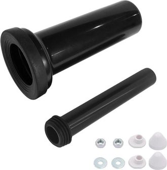 Elle Kit De Conexi&oacute;n Para Inodoro Suspendido De 300 Mm: Junta De Desag&uuml;e - Tubo De Descarga Con Tapones (tubo De Descarga + Tubo De Desag&uuml;e + Tapones, 300 
