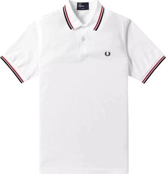 Fred Perry Slim Fit Twin Tipped Polo - Heren - Polos - Wit - 2XL - Katoen - Tops