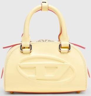 Diesel 1DR Dome-Leather Small bowling bag - Crossbody Bags - Woman - Yellow