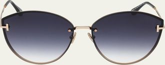 Tom Ford Evangeline Metal Cat-Eye Sunglasses