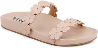 Badgley Mischka Waterbury Slide Sandal in Nude Leather at Nordstrom, Size 8.5