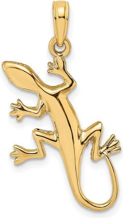 Diamond2Deal 10k Yellow Gold 2-D Gecko Charm