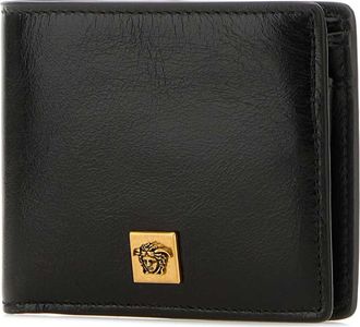 Versace Mens Leather Wallet Black