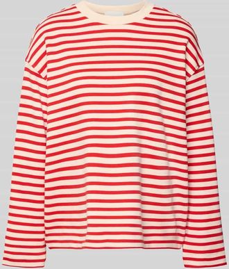 Armedangels Armedangels Oversized Sweatshirt aus reiner Baumwolle Modell FRANKAA MAARLEN STRIPE in Rot, Gr&ouml;&szlig;e XL
