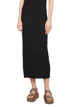 Vince Smocked Cotton Blend Midi Skirt in Black at Nordstrom Rack, Size Medium