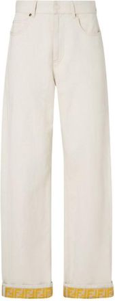 Fendi Beige Straight Leg Jeans