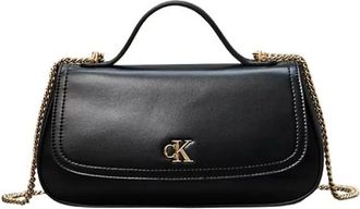 Calvin Klein Handtas met kettinghengsels - Dames - Handtassen - Zwart - ONE Size - Tassen