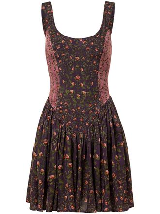 Agua Bendita Abito corto Pluma - Marrone