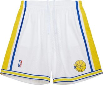 Mitchell & Ness Shorts NBA Warriors 1990 - Bianco