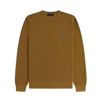 Fred Perry Truien & Vesten, Heren, Bruin, L, Katoen, Piqu&eacute; Stitch Jumper