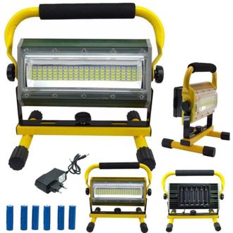 Trade Shop Trade Shop - Foco Port&aacute;til De Exterior Con Bater&iacute;a Recargable, 100 W, Led W812