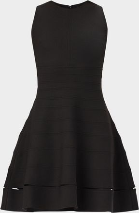 Hérve Léger The Rosemary Seamed Fit-&-Flare Mini Dress