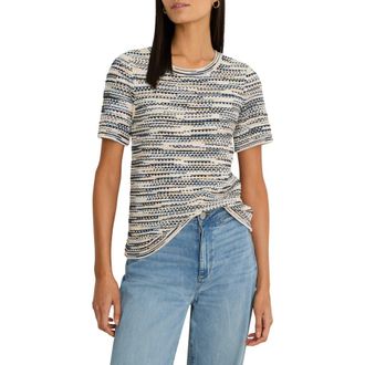 Nic+Zoe Space Dye Tuck Stitch Sweater in Blue Multi at Nordstrom, Size Medium P