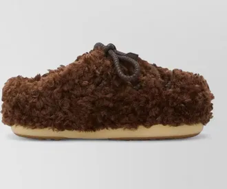 Moon Boot shearling and suede mules
