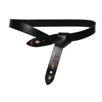 Isabel Marant Isabel Marant Pre-owned Womens Lecce belt in leather with stones - Black - One Size