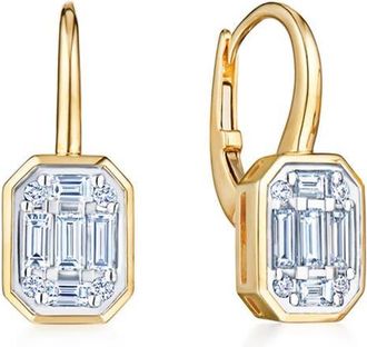 Kwiat Sunburst Diamond Drop Earrings in Yellow Gold at Nordstrom