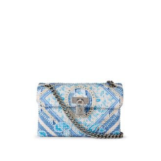Kurt Geiger Womens Fabric Mini Brixton Bag - Blue - One Size