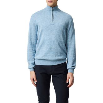 Rodd & Gunn Fortrose Cotton Quarter Zip Sweater in Ocean at Nordstrom Rack, Size Xx-Large