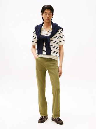 Tommy Hilfiger Mens Garment Washed Straight 5-Pocket Pant - Uniform Olive - 29W x 30L