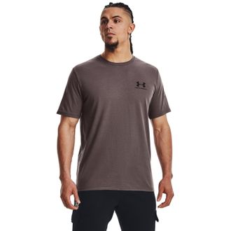 Under Armour Mens Ua Sportstyle Left Chest Short Sleeve T-Shirt, (057) Ash Grey Taupe/Black, 5XL